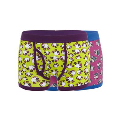 Pack of two purple sheep and dog keyhole trunks